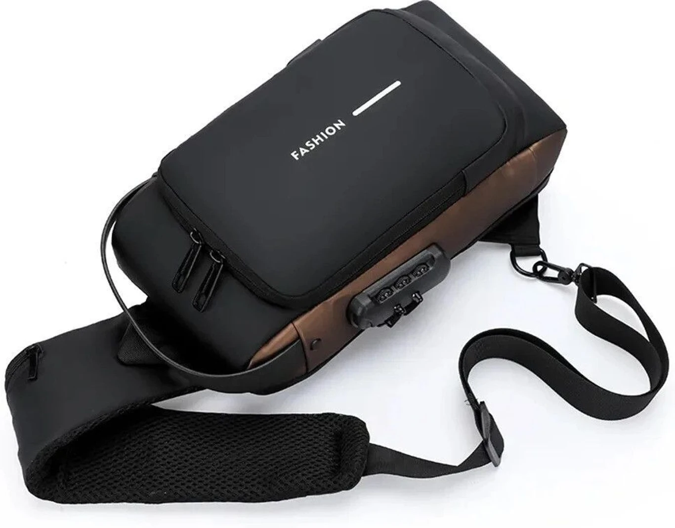 Black, Brown Men & Women Sling Bag Anti-Theft, Waterproof, USB Charging, Crossbody Sling Bag with Adjustable Strap